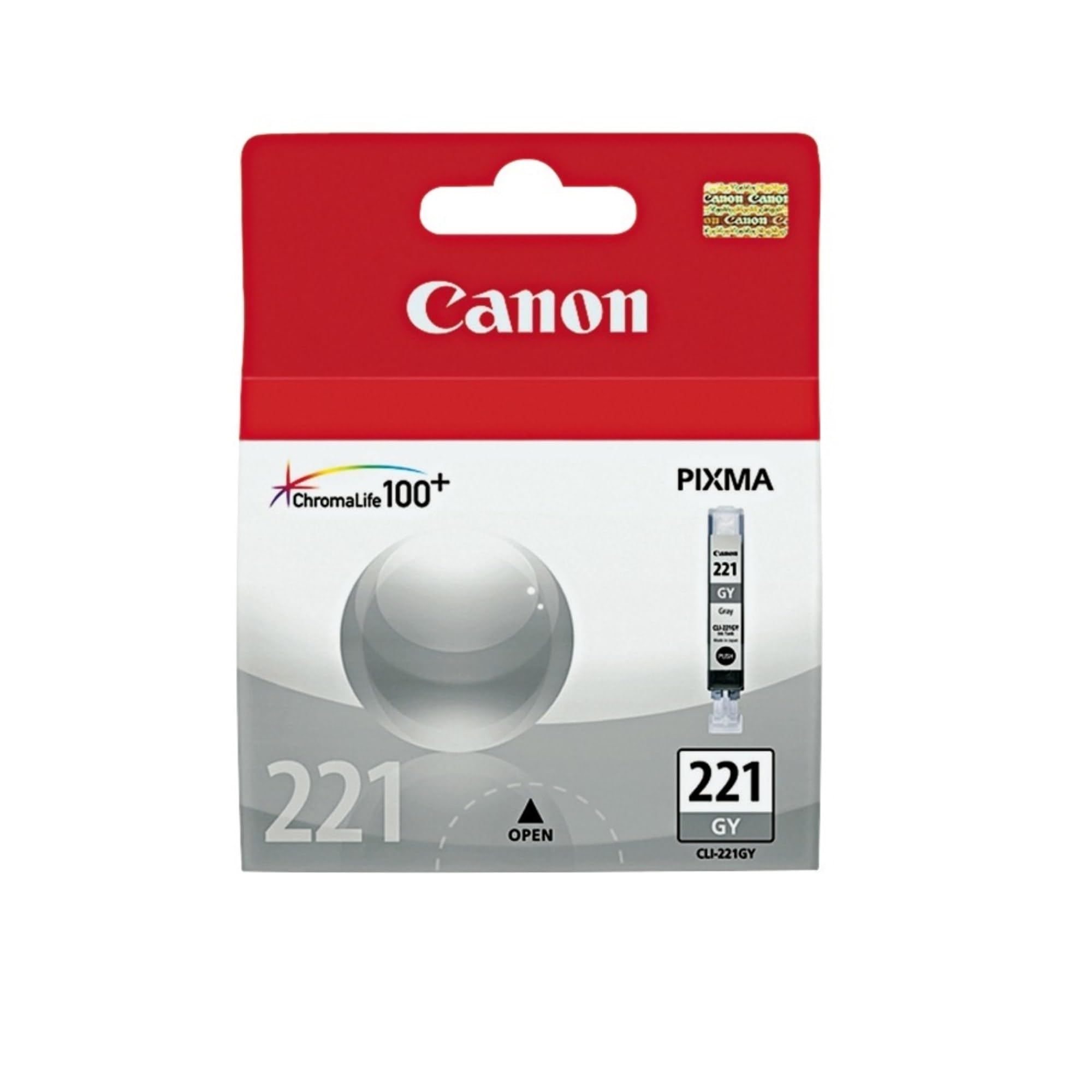 Genuine Canon CLI-221 Gray Ink Tank Cartridge - Compatible with MP980 & MP990 Printers - High-Quality Printing for Home Office & Photo Projects