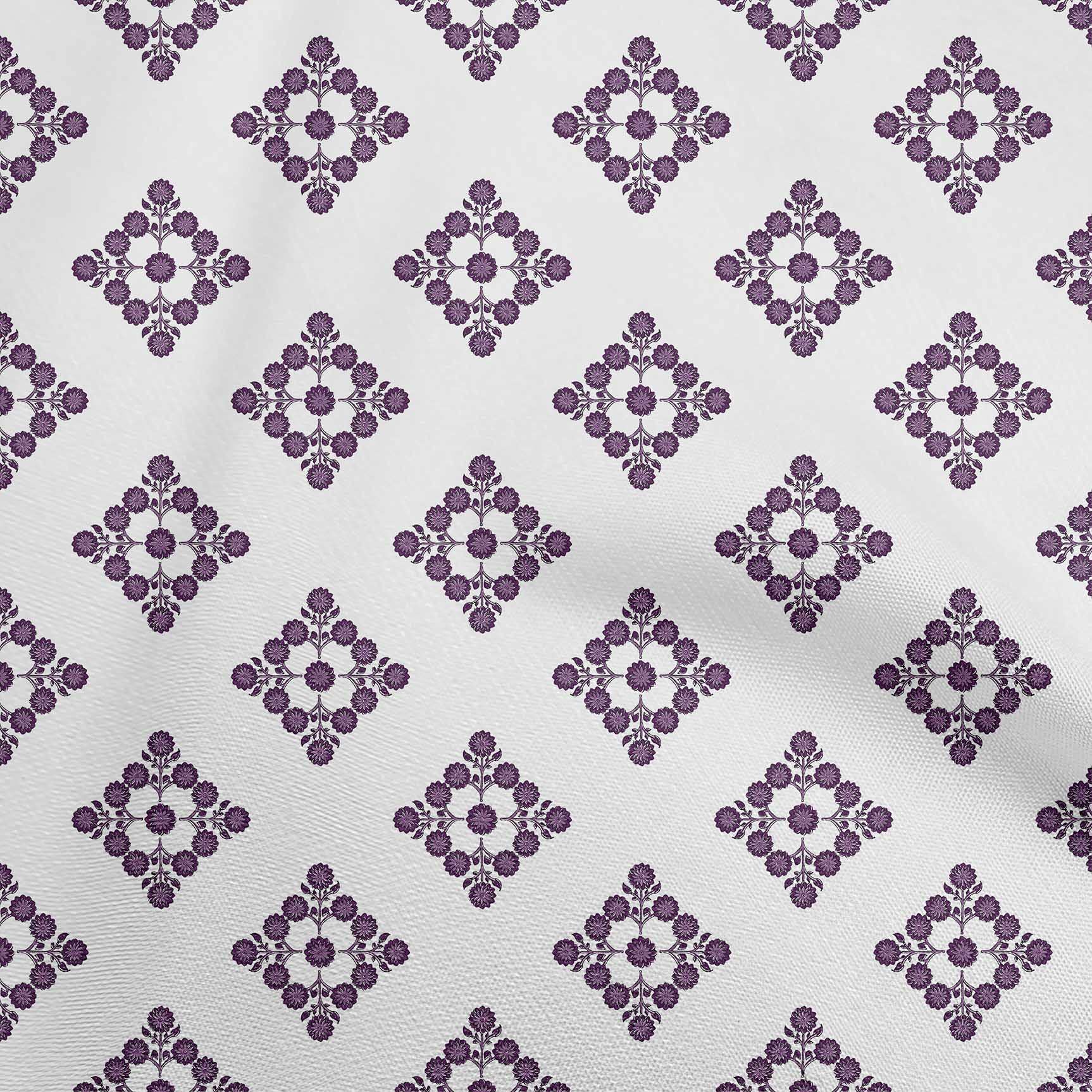 oneOone Rayon Purple Printed Fabric by The Yard - 56 Inch Wide Sewing Material for DIY Clothing, Dresses & Home Decor Projects