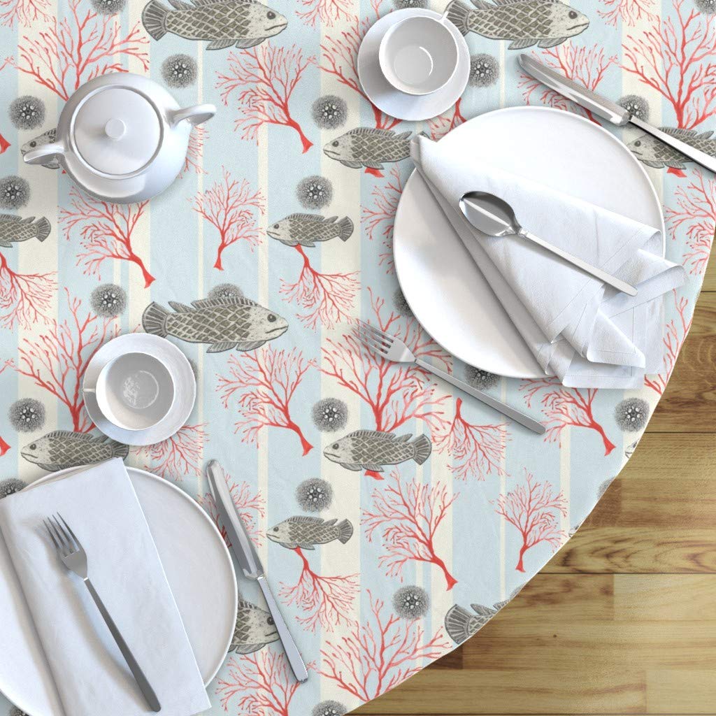 Custom Printed Cotton Sateen Tablecloth 90