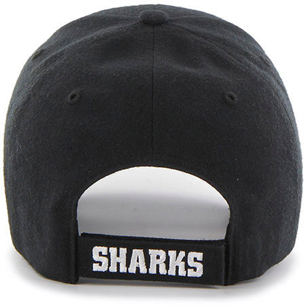 San Jose Sharks 47 Brand MVP Adjustable Black NHL Cap - Official Licensed Hockey Hat for Men & Women - Perfect for Games, Tailgating & Everyday Wear
