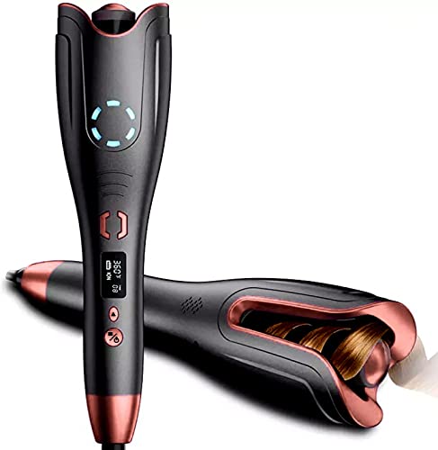 Auto Hair Curler with LCD Display & Timer - Fast Heating Curling Iron for All Hair Types, Auto Shut-Off Curling Wand - Perfect for Home Styling, Travel & Salon Use
