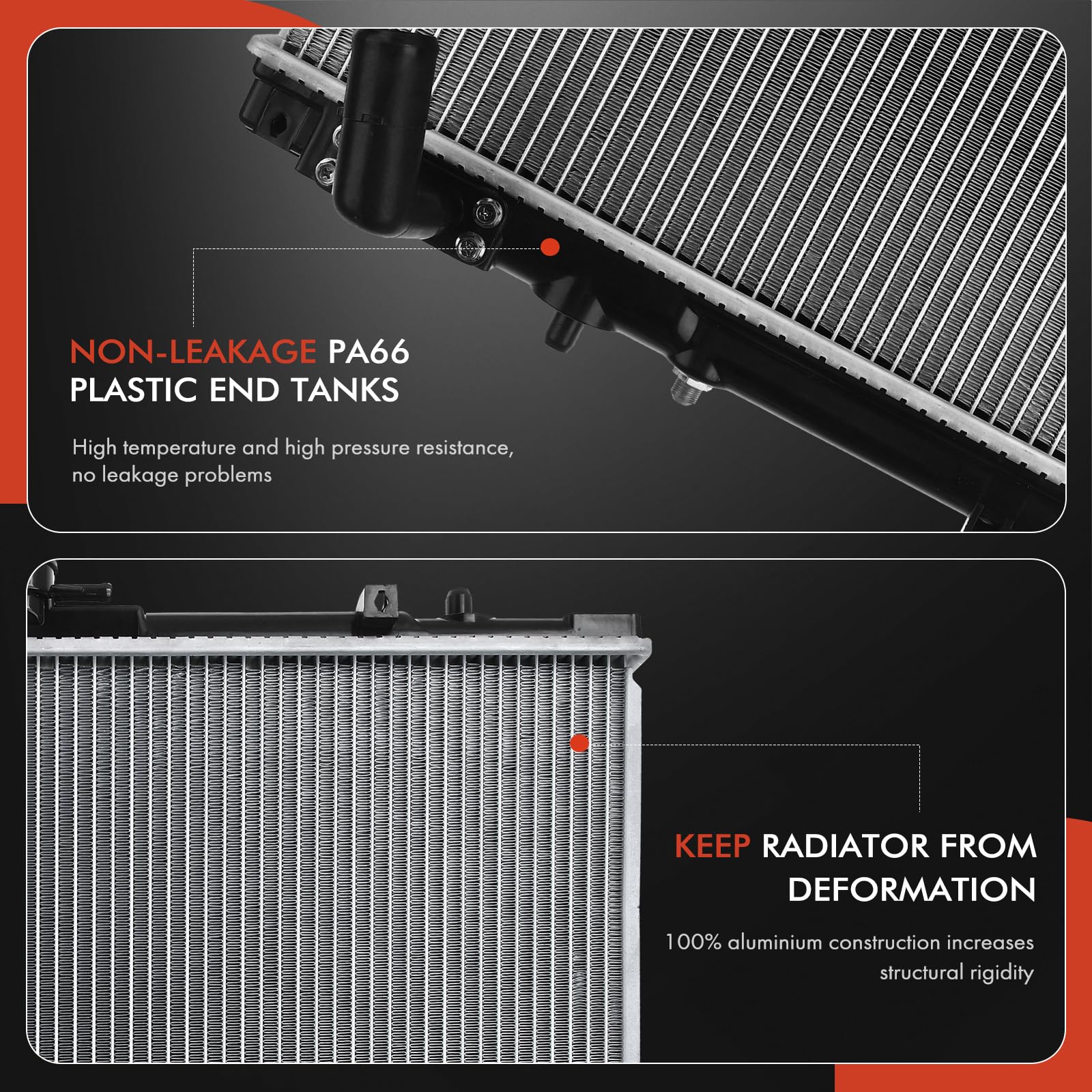 Premium Engine Coolant Radiator with Transmission Oil Cooler for 1997-2003 & 2012-2015 Mitsubishi Montero Sport V6 3.0L - High Performance Cooling System Replacement for Off-Roading & Towing
