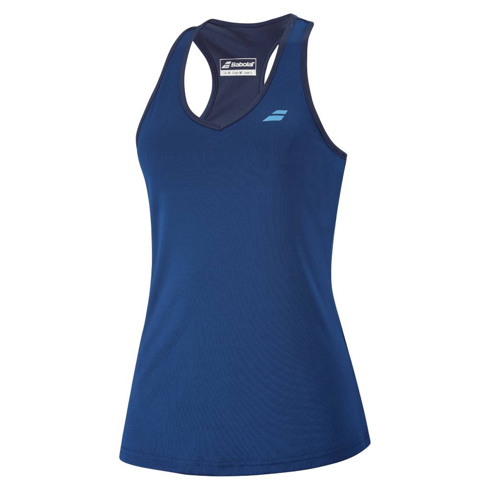 Babolat Women's Play Tennis Tank Top - Breathable Moisture-Wicking Athletic Shirt for Women (Navy Blue) - Perfect for Tennis, Gym Workouts & Summer Sports Activities