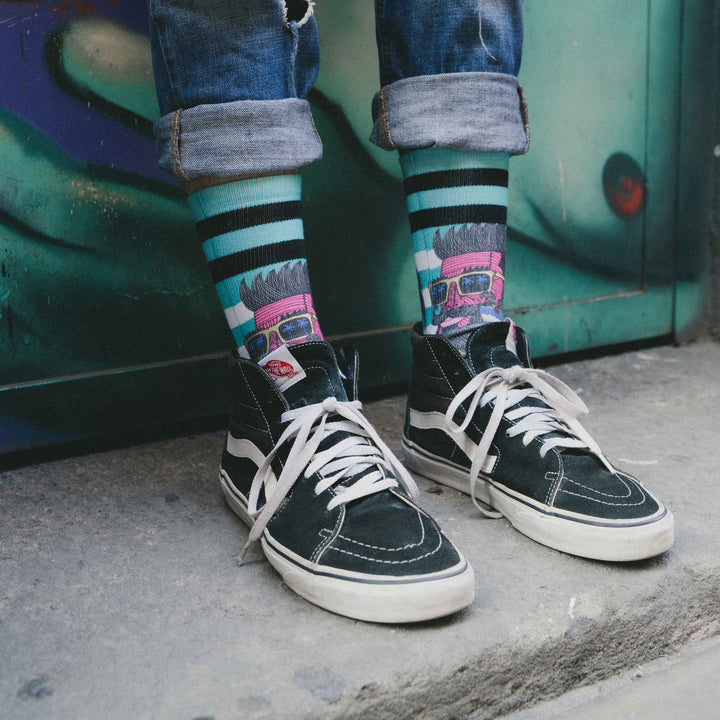 American Socks Signature Noosa Mid High Crew Socks - Comfortable & Stylish for Running, Hiking & Everyday Wear