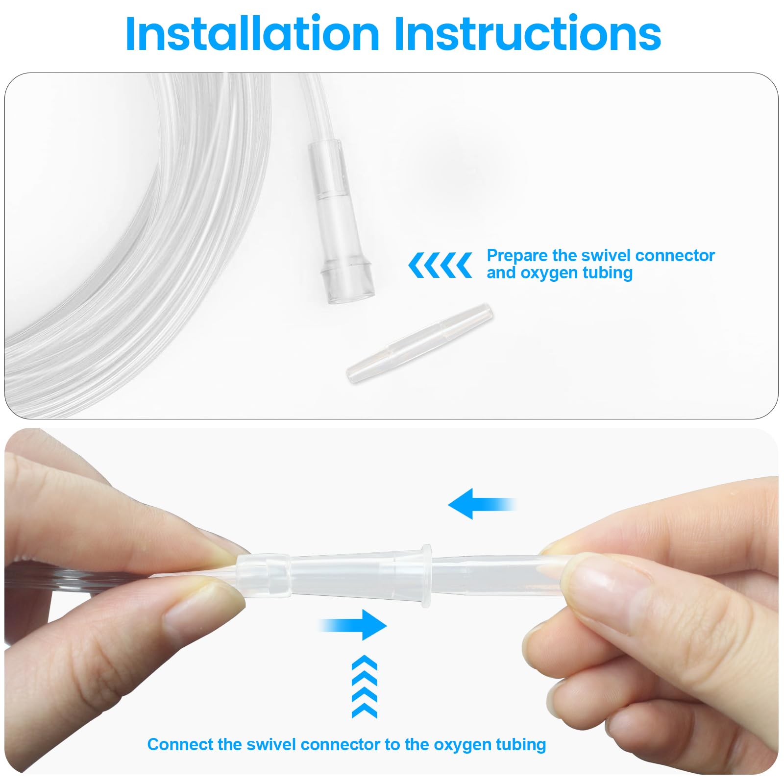 5 Foot High Flow Oxygen Tube Extension - Transparent, Crush Resistant PVC Oxygen Tubing for Medical Use (Pack of 3) - Ideal for Home Oxygen Therapy, Hospital Use, and Emergency Care