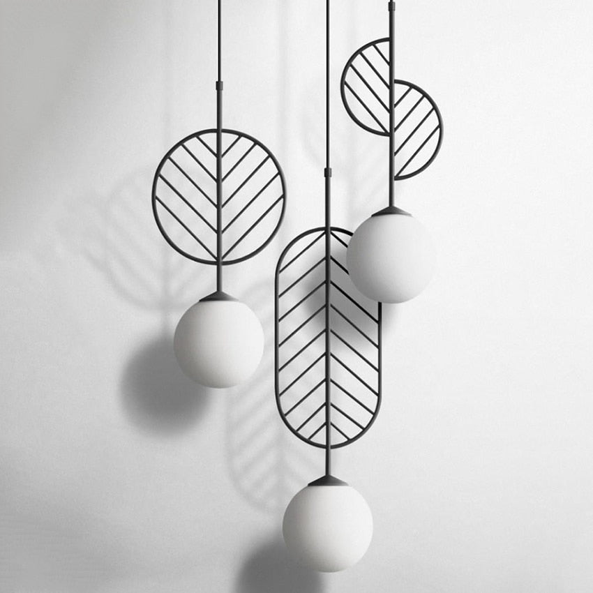 Spring Leaves Sculptural Pendant LED Lights - Modern Home Decor Lighting for Living Room, Bedroom & Dining Area