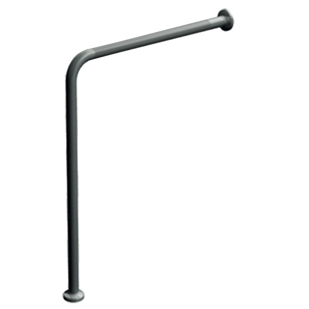 ASI 3815 Grab Bar Wall to Floor Snap Flange 30 x 33 Inches - Satin Stainless Steel - ADA Compliant Bathroom Safety Handle for Elderly & Disabled - Non-Slip Shower & Toilet Support Bar