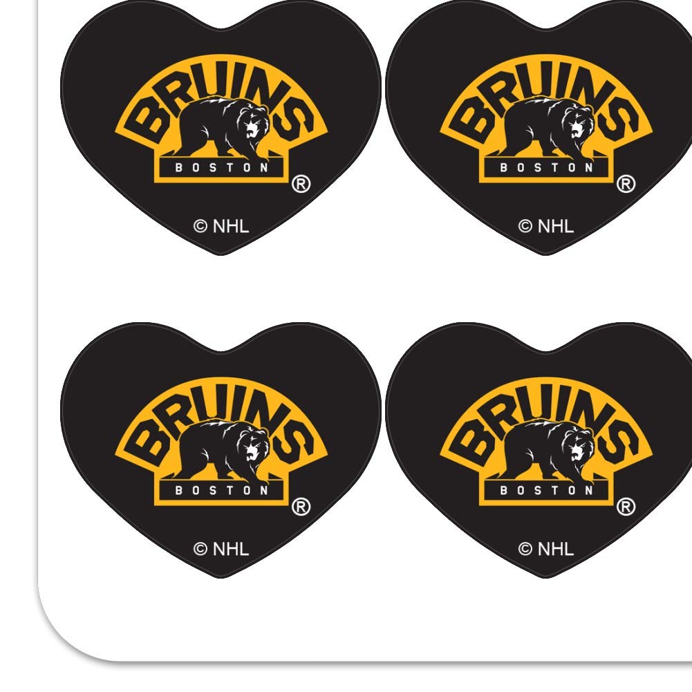 Boston Bruins NHL Logo Heart-Shaped Planner Stickers - Scrapbooking, Calendar Decor, DIY Crafts for Fans & Home Office Use