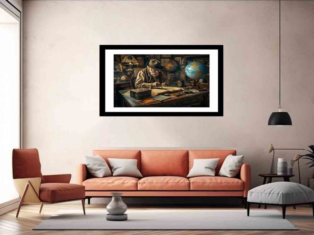Genius at Work Print - Motivational Office Wall Art Decor for Home & Workplace - Perfect for Inspiring Creativity in Offices, Studios & Workspaces