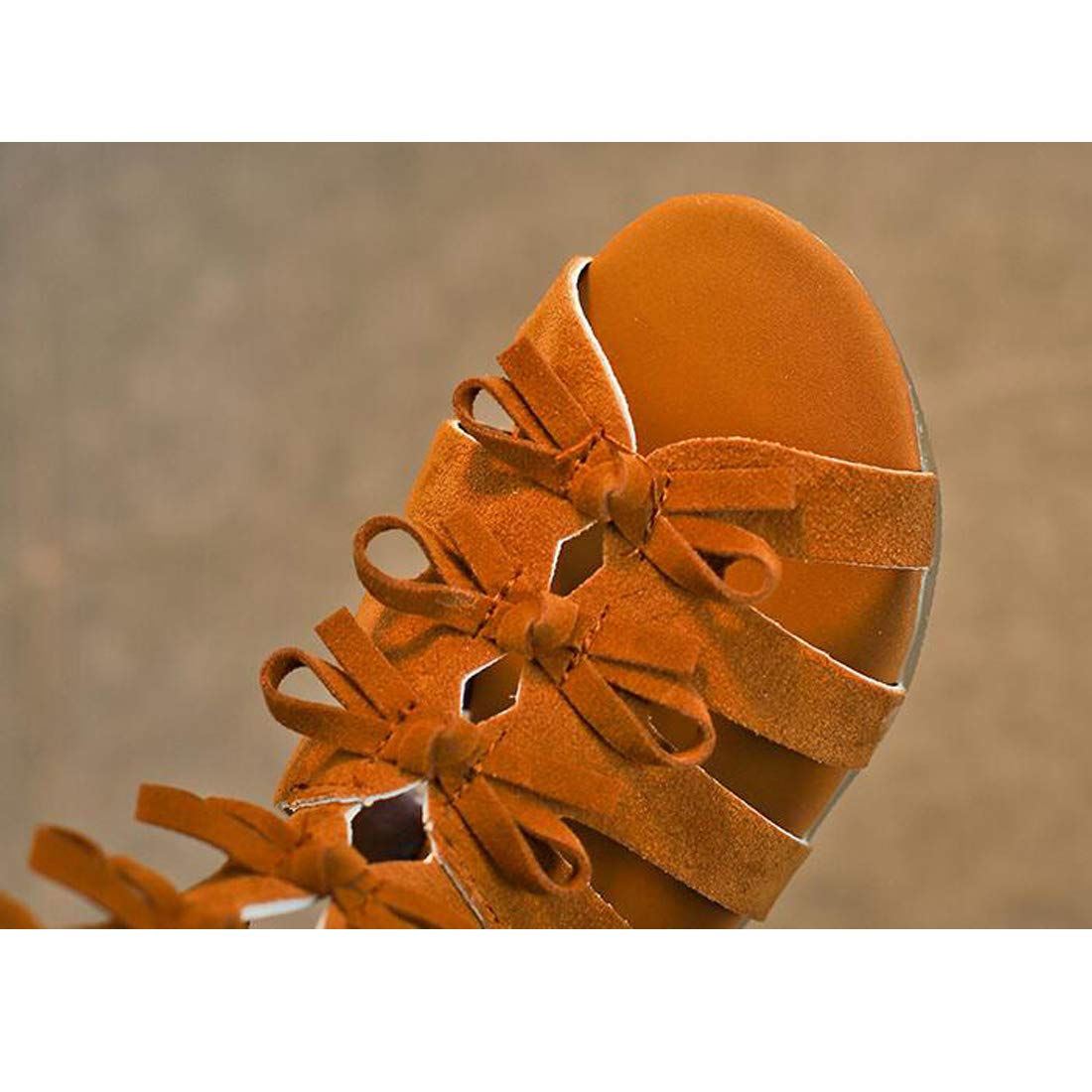 Girls' Small Bowtie Gladiator Sandals for Toddlers & Little Kids - Stylish Roman Sandals for Summer, Parties & Dress-Up Play