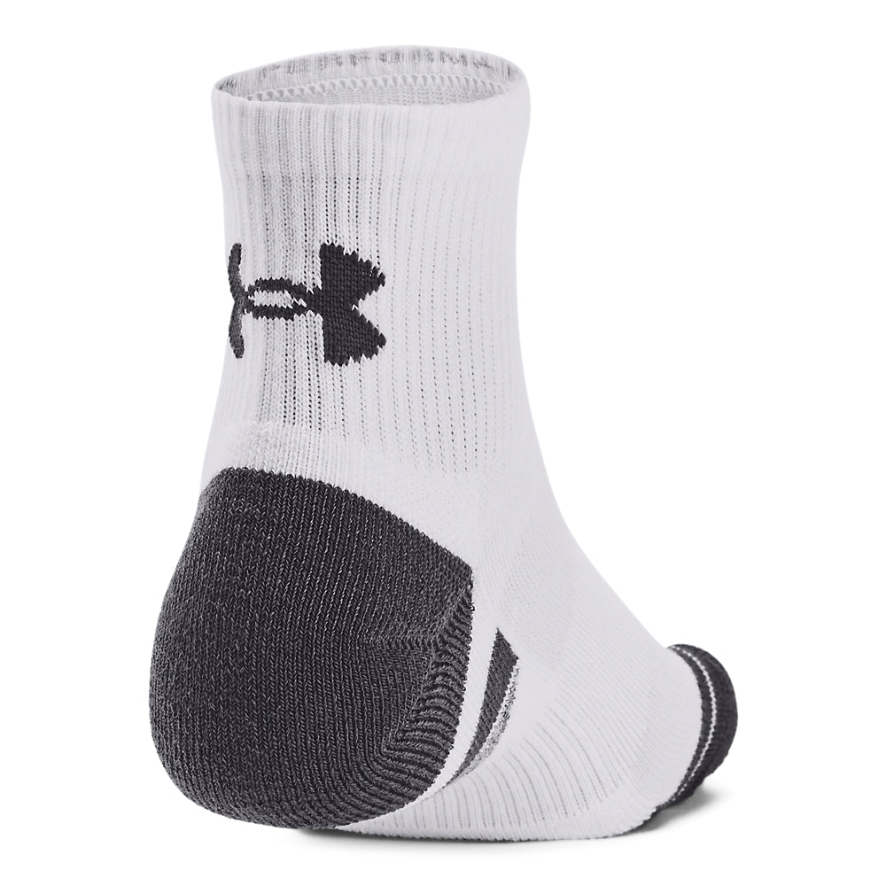 Men's & Women's Under Armour Performance Tech Quarter Socks 3-Pack - Moisture Wicking Athletic Socks for Running, Training & Sports Activities
