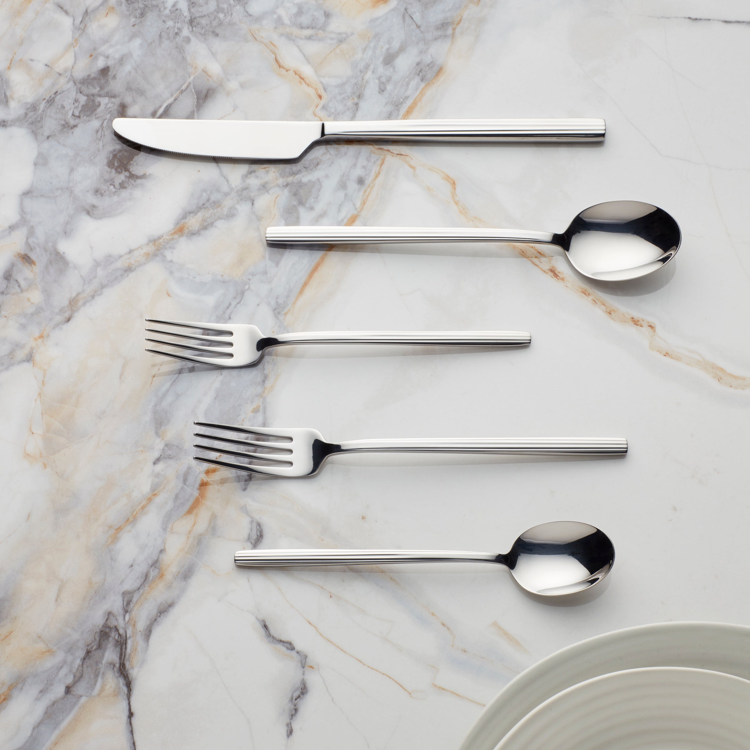Dean Mirror 20-Piece Stainless Steel Flatware Set - Elegant Silverware for Dining, Kitchen & Entertaining - Perfect for Dinner Parties, Weddings & Everyday Use