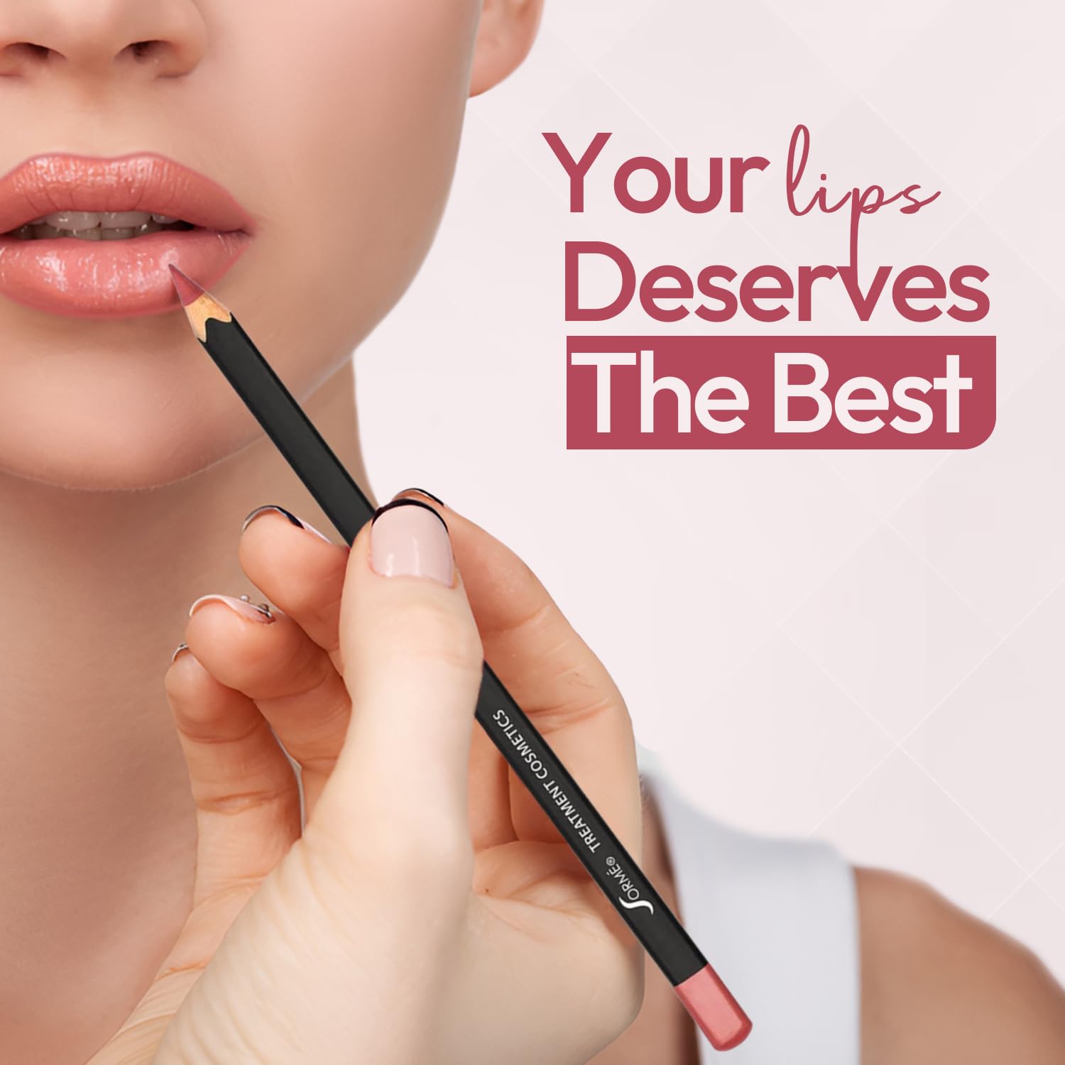 Sorme Cosmetics Smudgeproof & Waterproof Lip Liner Pencil - Natural Nude (0.06 oz) | Long-Lasting Matte Lip Liner for Women | Hydrating HD Lip Pencil | Perfect for Everyday Wear, Date Night & Professional Makeup Looks
