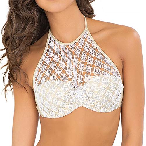 Luli Fama Women's Bandeau Bikini Top - Sexy Push Up Swimwear for Beach & Pool - Perfect for Summer Vacations, Tropical Getaways and Swim Parties