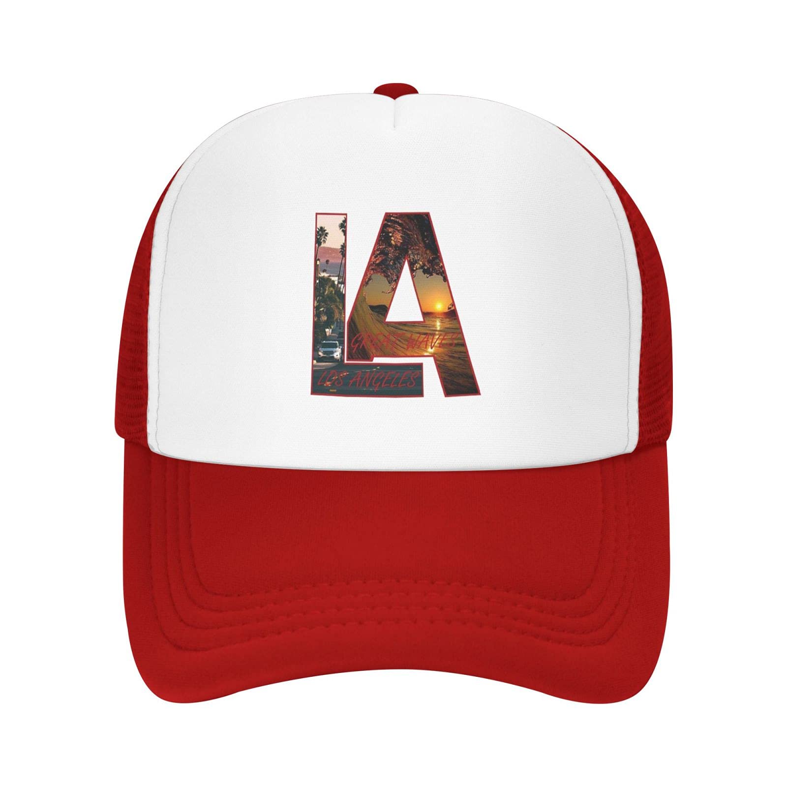 I Love LA Trucker Hats - Adjustable Baseball Caps for Men & Women, Breathable Mesh Running & Sun Hats for Outdoor Sports, Hiking, and Casual Wear