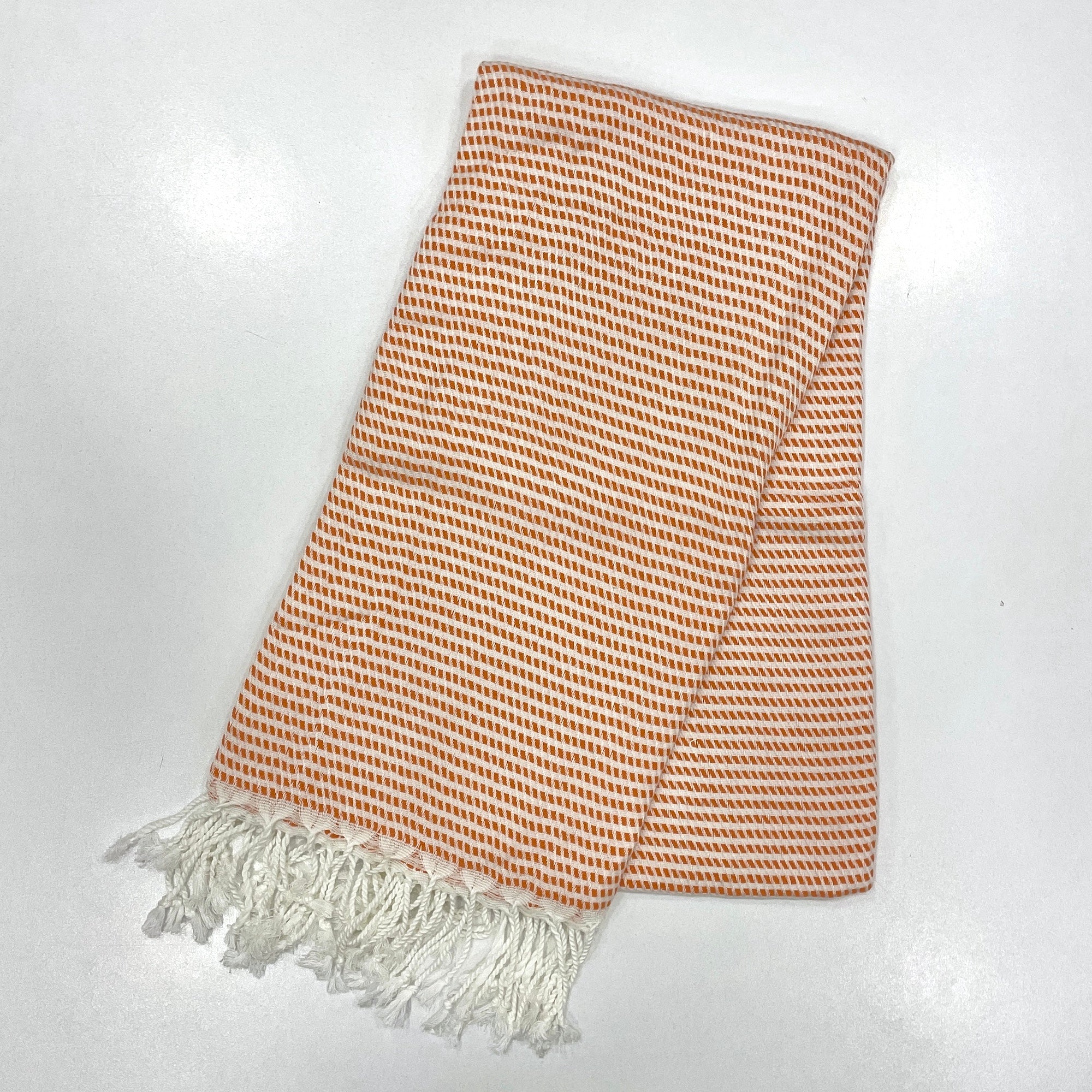 Premium Turkish Cotton Bamboo Towel - Soft & Absorbent Bath & Beach Towel - Orange - Perfect for Spa, Yoga, Travel & Poolside Relaxation