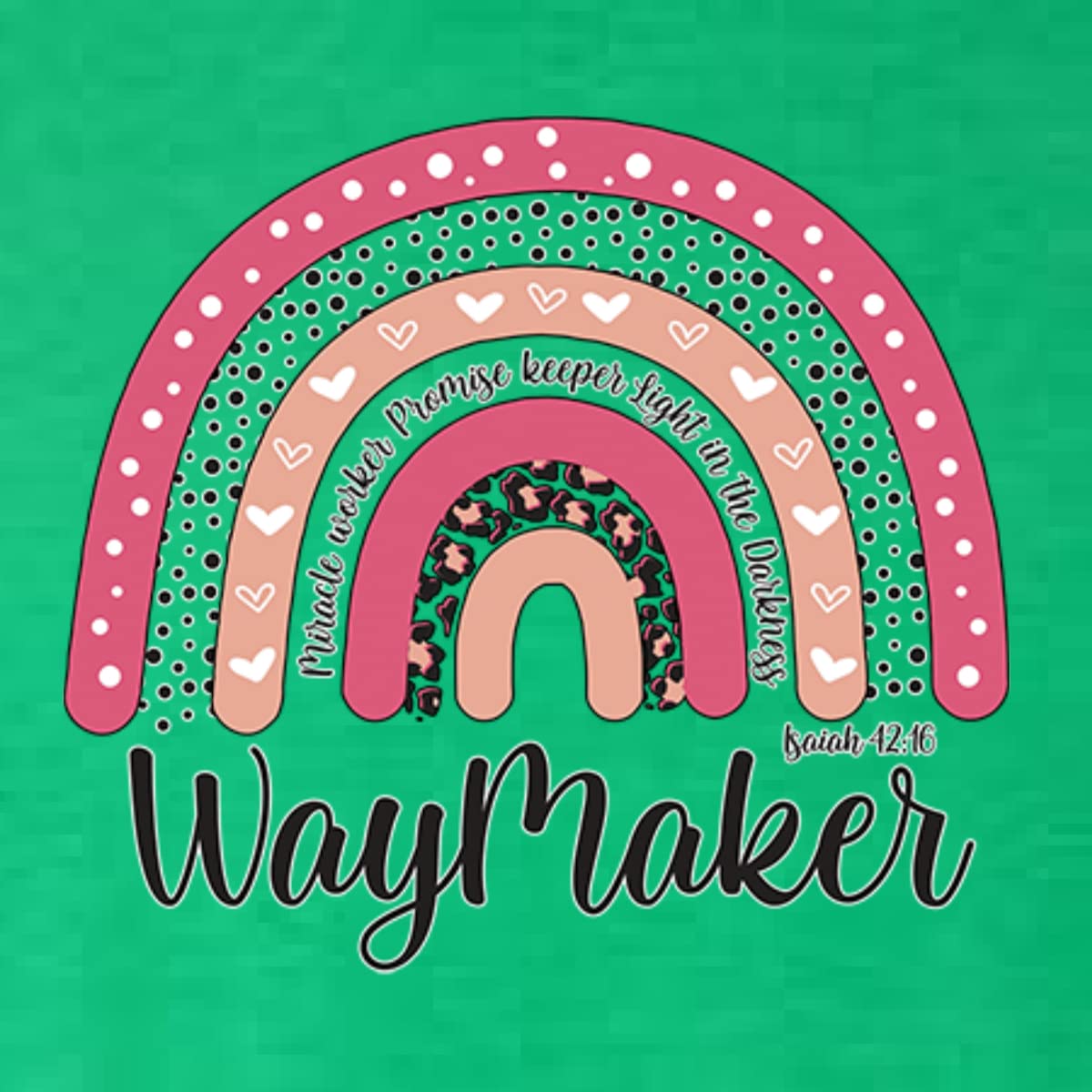 Waymaker Rainbow Inspirational Christian Men's Premium Tri-Blend T-Shirt - Comfortable Worship & Everyday Wear for Church, Bible Study & Casual Outfits