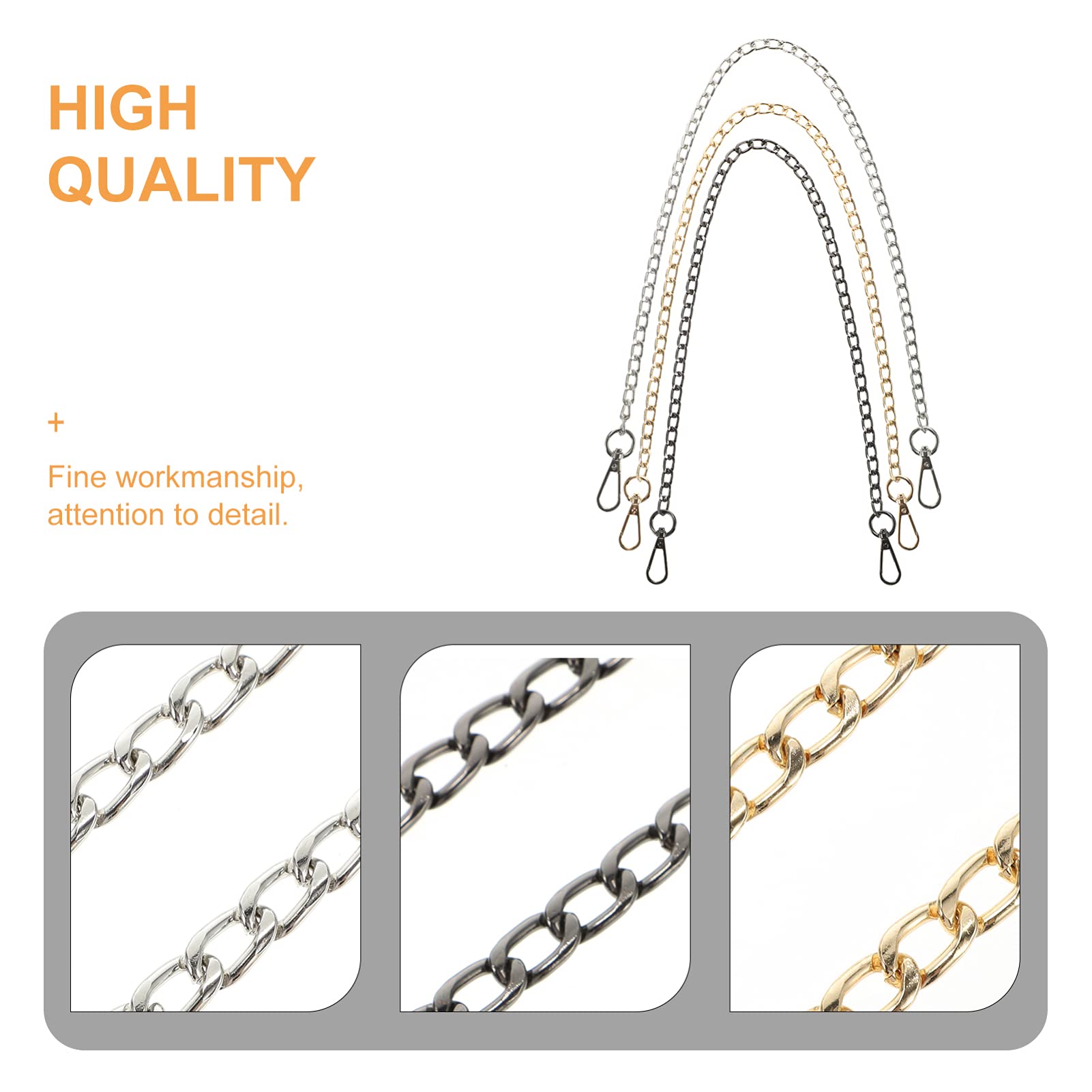 OSALADI 3-Piece DIY Bag Chain Accessories Set - Handbag Strap Replacement, Purse Crossbody Chain for Women | Perfect for Customizing Purses, Totes & Shoulder Bags