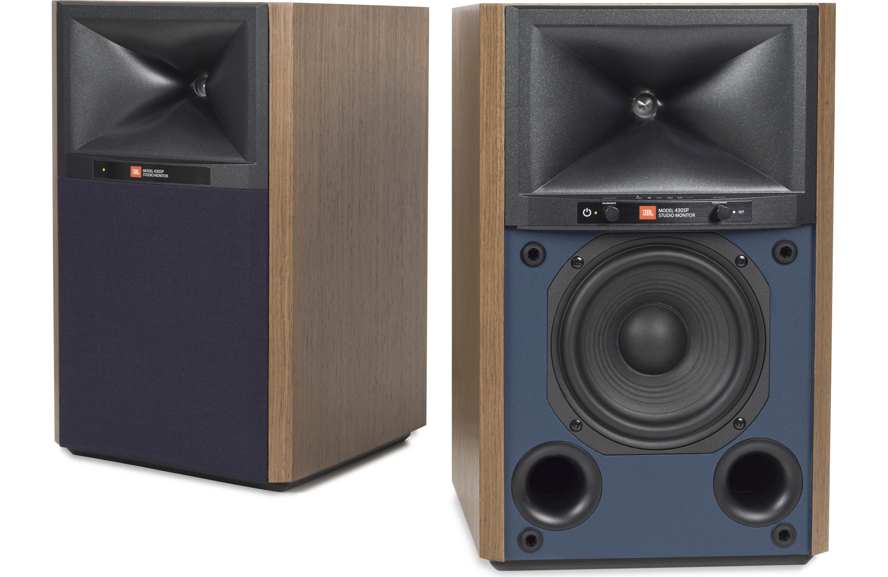 JBL 4305P Powered Studio Monitor Bookshelf Speakers - Professional Audio Pair (Factory Refurbished) - Perfect for Home Studios, DJ Setups & Music Production