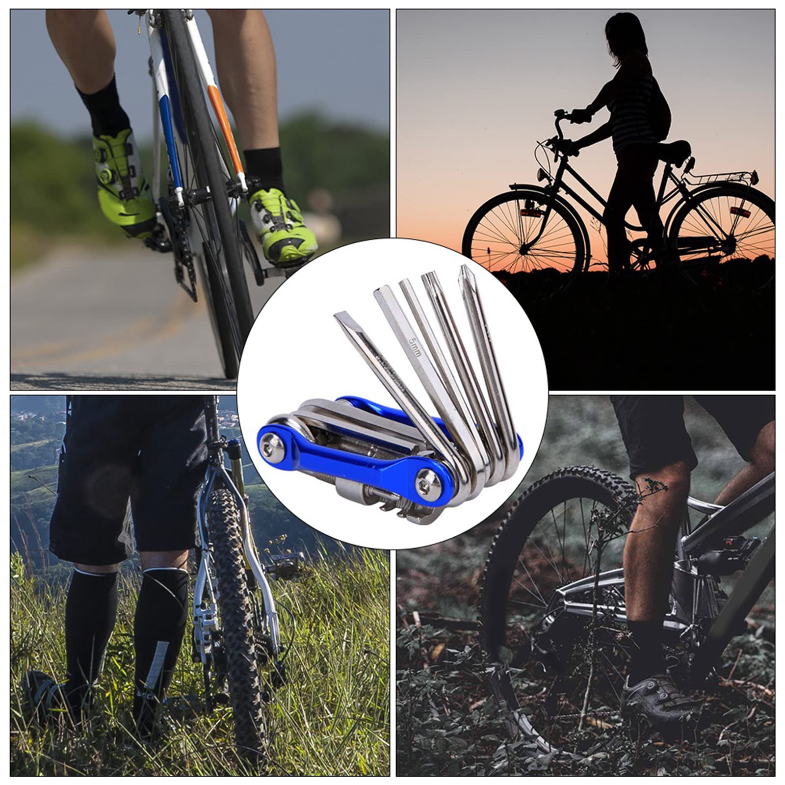 OUKENS 11-in-1 Bicycle Repair Tool Kit - Professional Mountain Bike Maintenance Tools for Cycling Enthusiasts | Perfect for Road Trips, Trail Repairs & Home Bike Maintenance