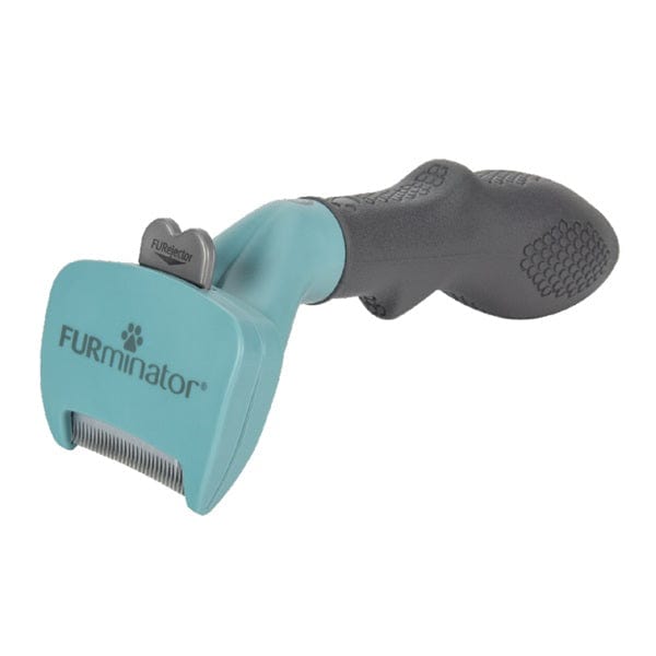 FURminator Small Cat Deshedding Tool for Short Hair - Reduce Shedding & Hairballs, Gentle Grooming Brush for Indoor Cats - Perfect for Daily Brushing & Coat Maintenance