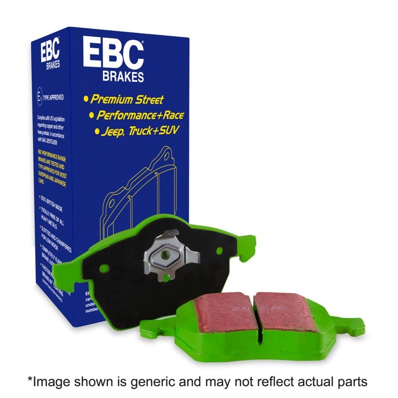 EBC Brakes Greenstuff Street Sport Rear Brake Pad Set for Lexus IS/GS D771 - High Performance Braking for Daily Driving & Sporty Road Use