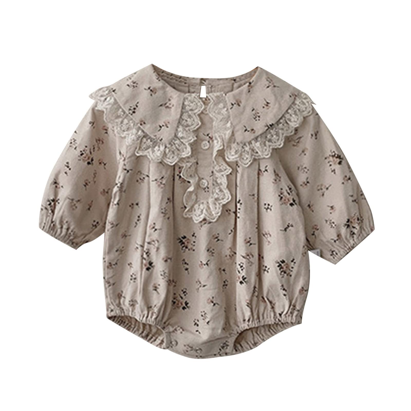 Adorable Newborn Baby Girl & Boy Rompers - Oversized Printed Bubble Romper Outfit | Soft Bodysuit & Sweater Set for Infants 0-12 Months | Perfect for Photoshoots, Playdates & Special Occasions