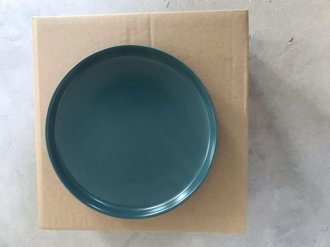 Matte Ceramic Appetizer Plates 6 Inch - Set of 4 Small Mini Dessert Plates, Microwave & Oven Safe - Perfect for Snacks, Bread, Butter, Pie, Cake & Cat Dishes - Elegant Green Color - Ideal for Dinner Parties, Tea Time & Pet Feeding