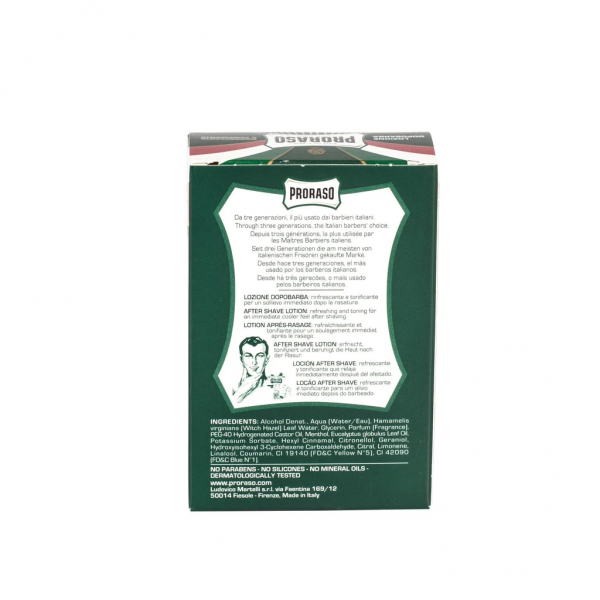 Proraso Green After Shave Lotion with Eucalyptus & Menthol - Soothing Post-Shave Balm for Men - Perfect for Sensitive Skin & Close Shaves