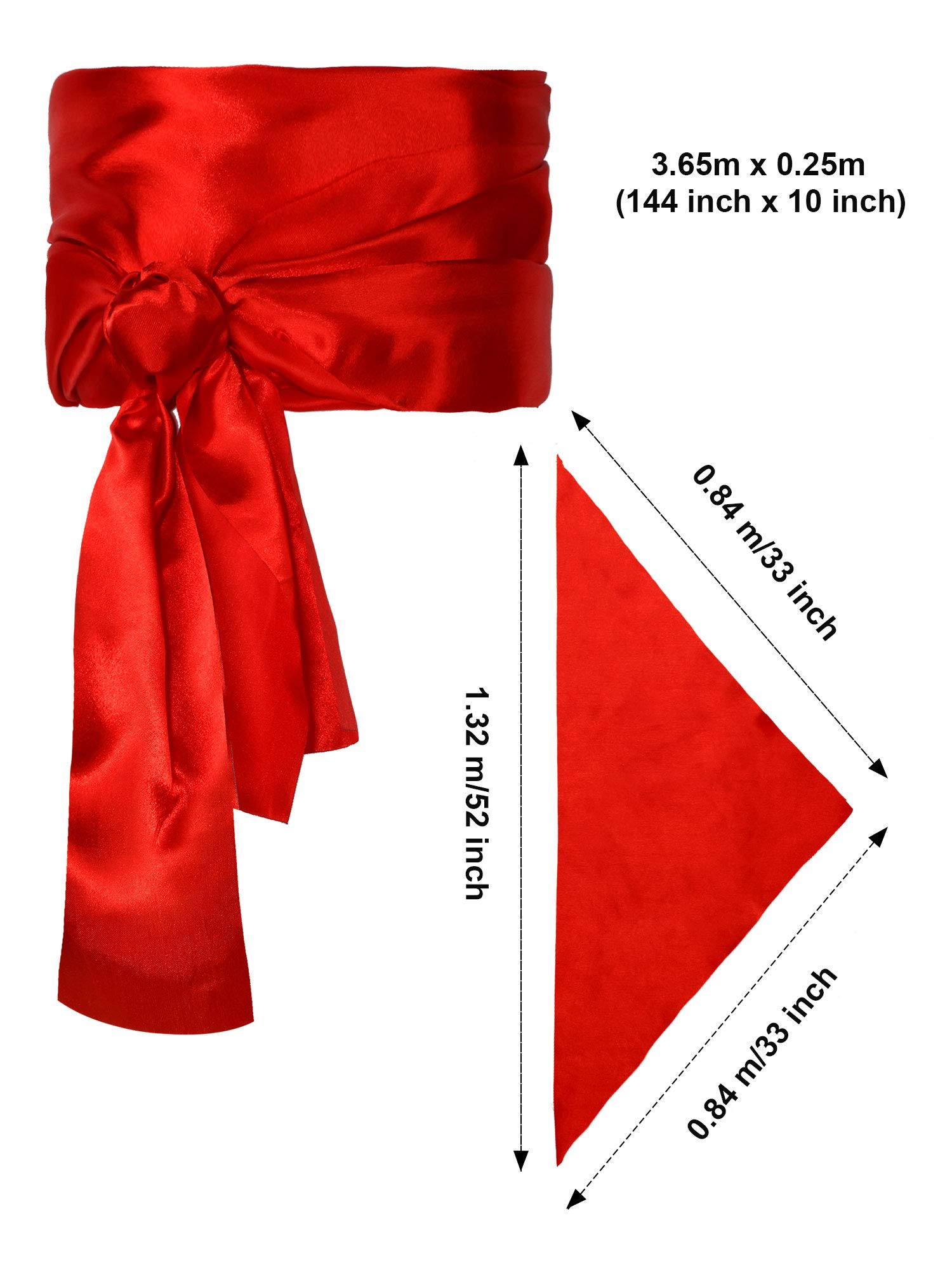 SATINIOR Halloween Pirate Costume Accessories Set - Bandana Headscarf & Sash Belt for Women & Men | Perfect for Pirate Themed Parties, Cosplay & Halloween Costumes