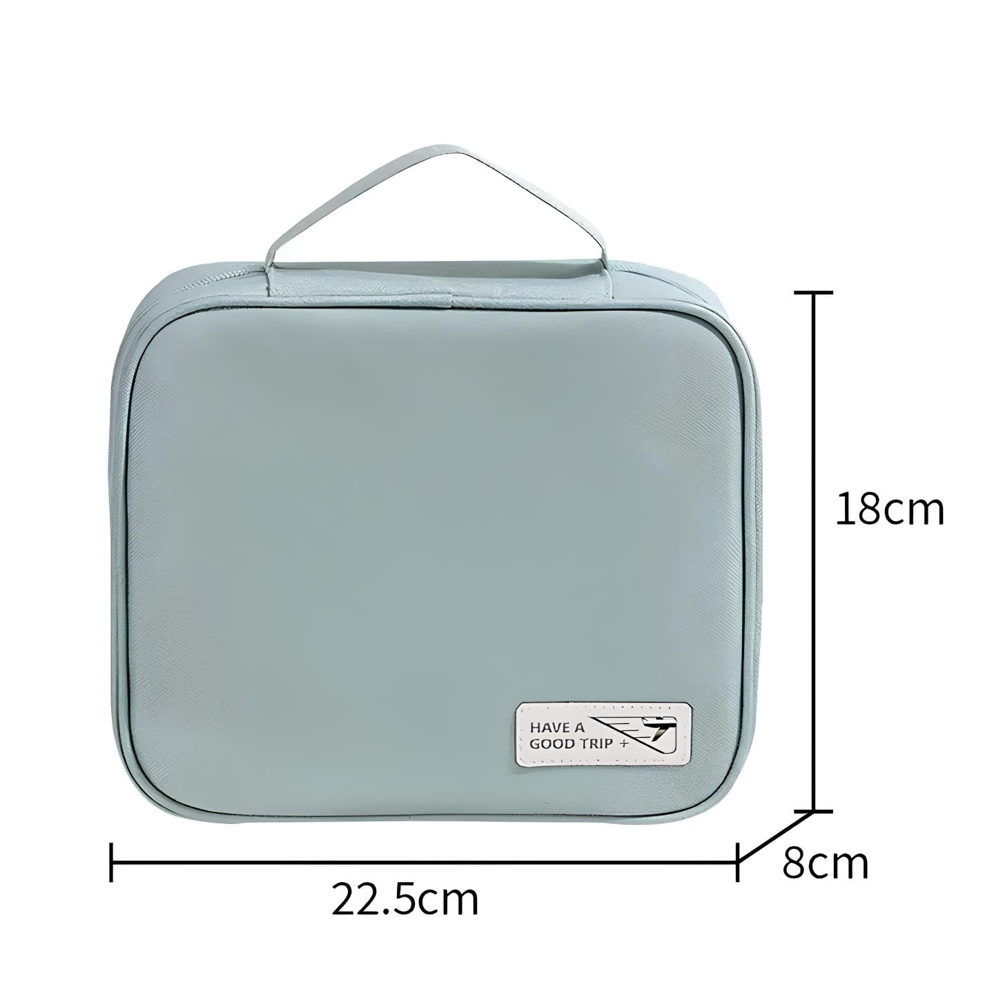 Electro Wolf Large Cosmetic Organizer Bag for Women - Waterproof Makeup Pouch with Multiple Pockets for Brushes, Toiletries & Beauty Essentials - Perfect for Travel, Home Storage & Daily Use (Cyan Blue)