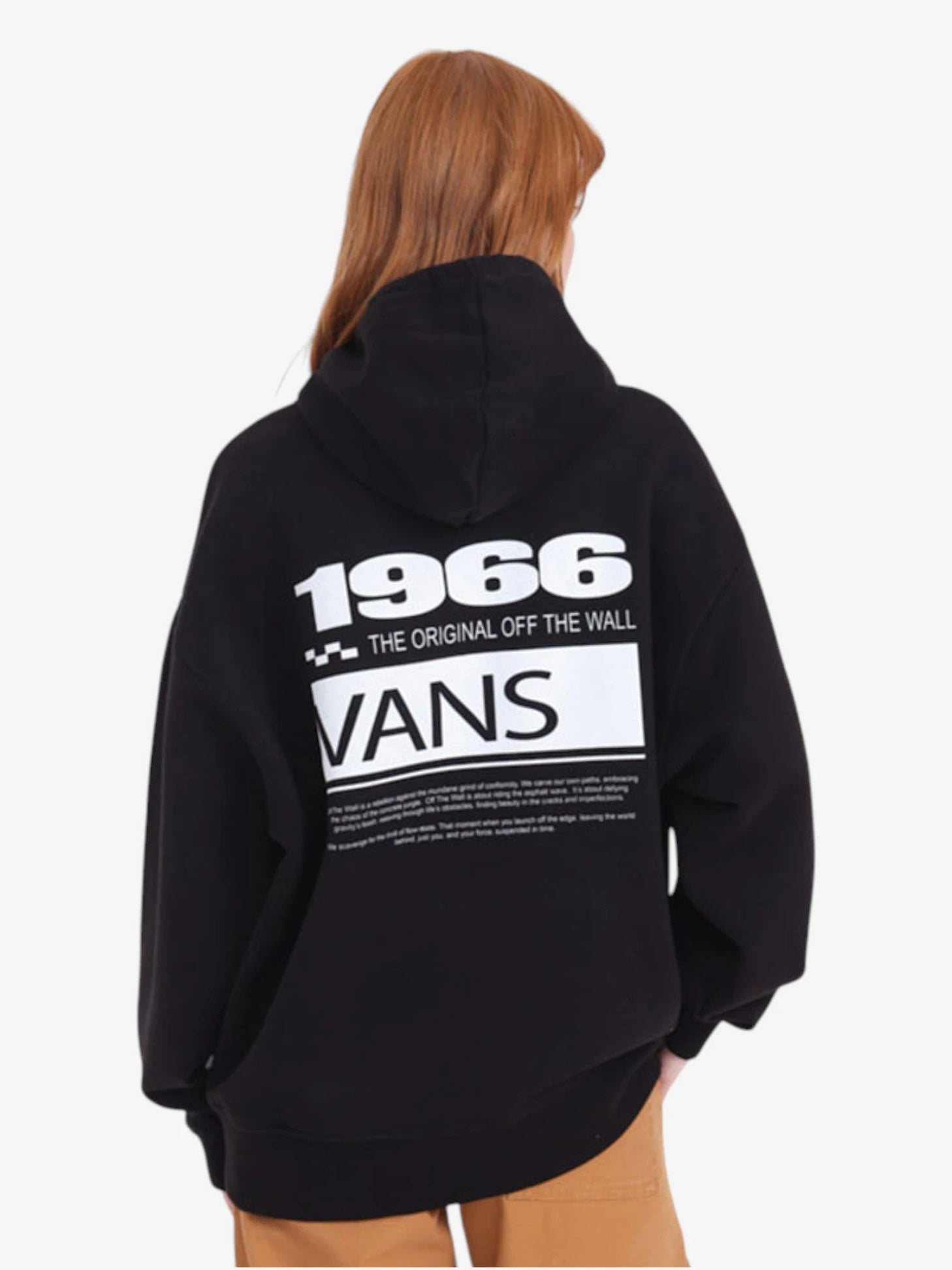 Vans Women's Oversized Black Hoodie - Cozy & Stylish Pullover for Casual Wear, Street Fashion & Everyday Comfort