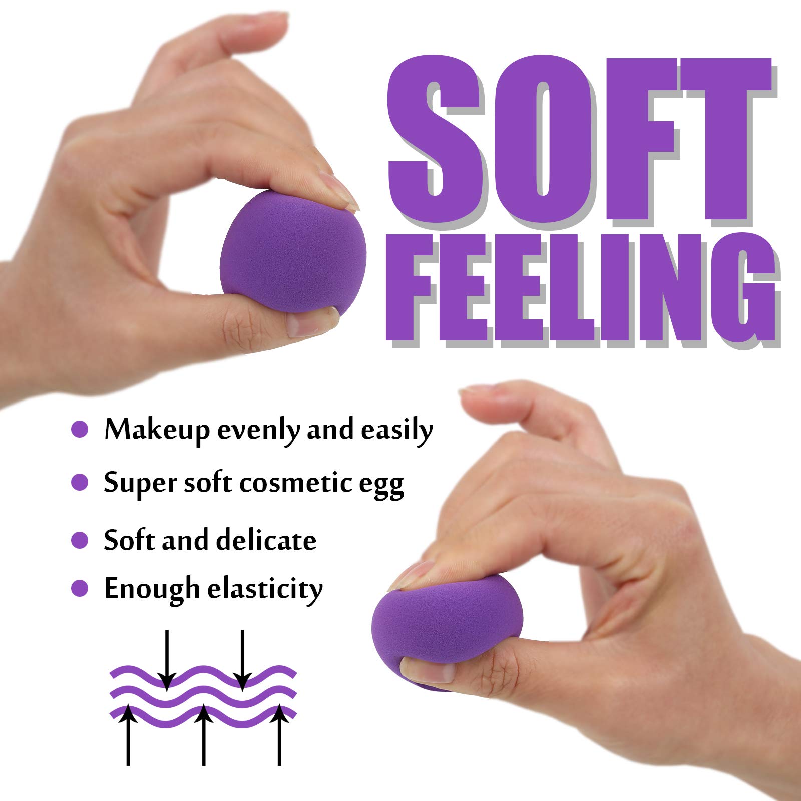 12pcs Makeup Sponge Blender Set with 1 Foundation Sponge Holder | Flawless Cosmetic Puff for Cream, Liquid & Powder | Perfect Gift for Women | Ideal for Daily Makeup, Travel & Professional Use