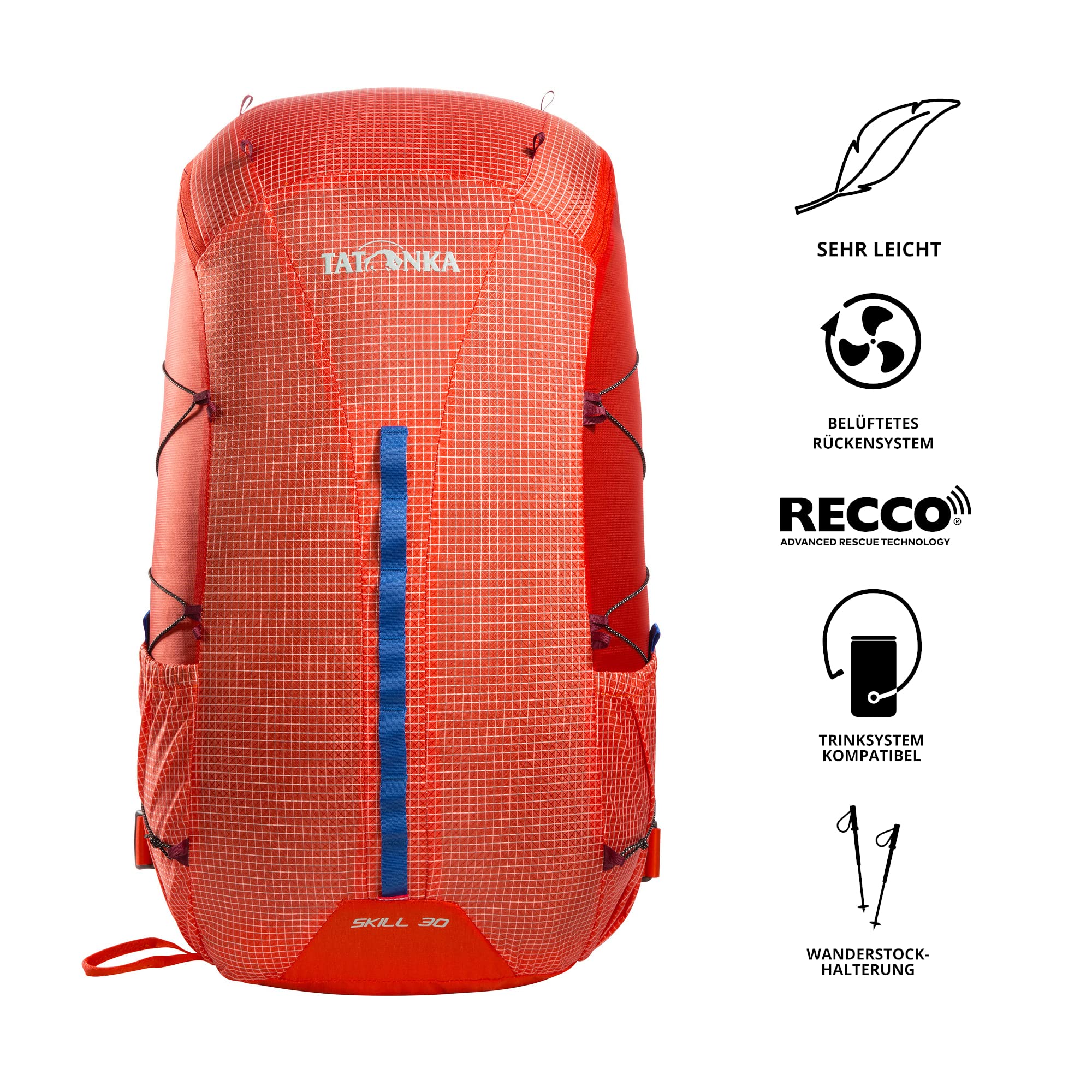 Tatonka Skill 30 Backpack 55cm - Lightweight Hiking Backpack for Outdoor Adventures, Camping & Travel | Durable & Water-Resistant Daypack for Men & Women