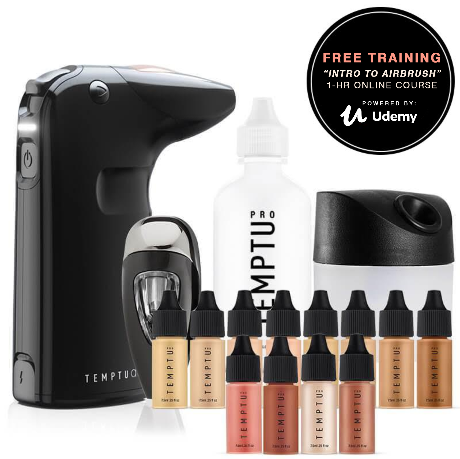 Temptu Airbrush Makeup Kit - Best Sellers Professional Foundation Set for Flawless Coverage | Perfect for Bridal, Photography & Special Occasion Makeup