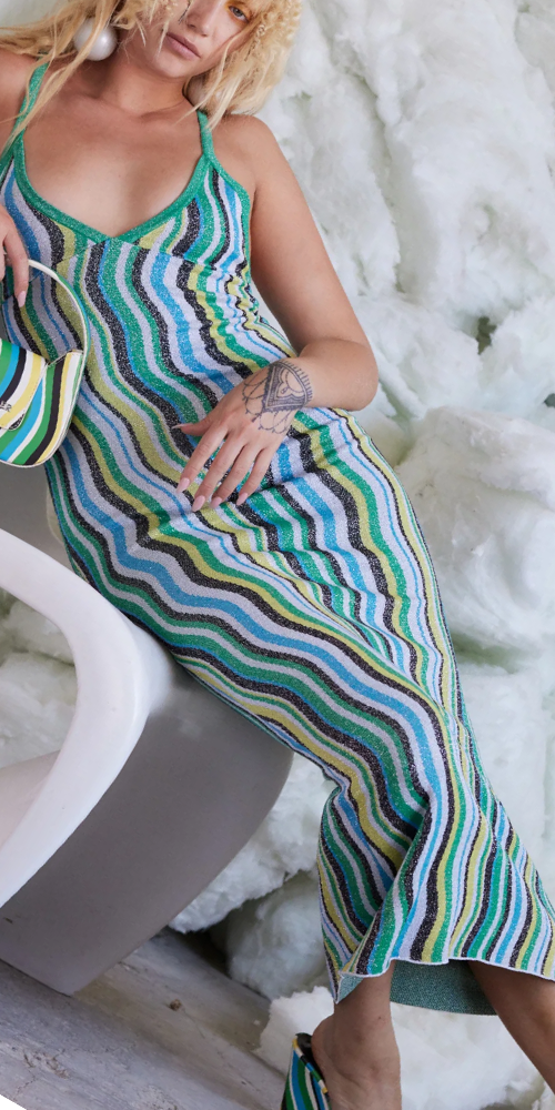 Comet Dress Candy Swirl - Women's Elegant Flowy Party Dress for Special Occasions, Weddings & Evening Events