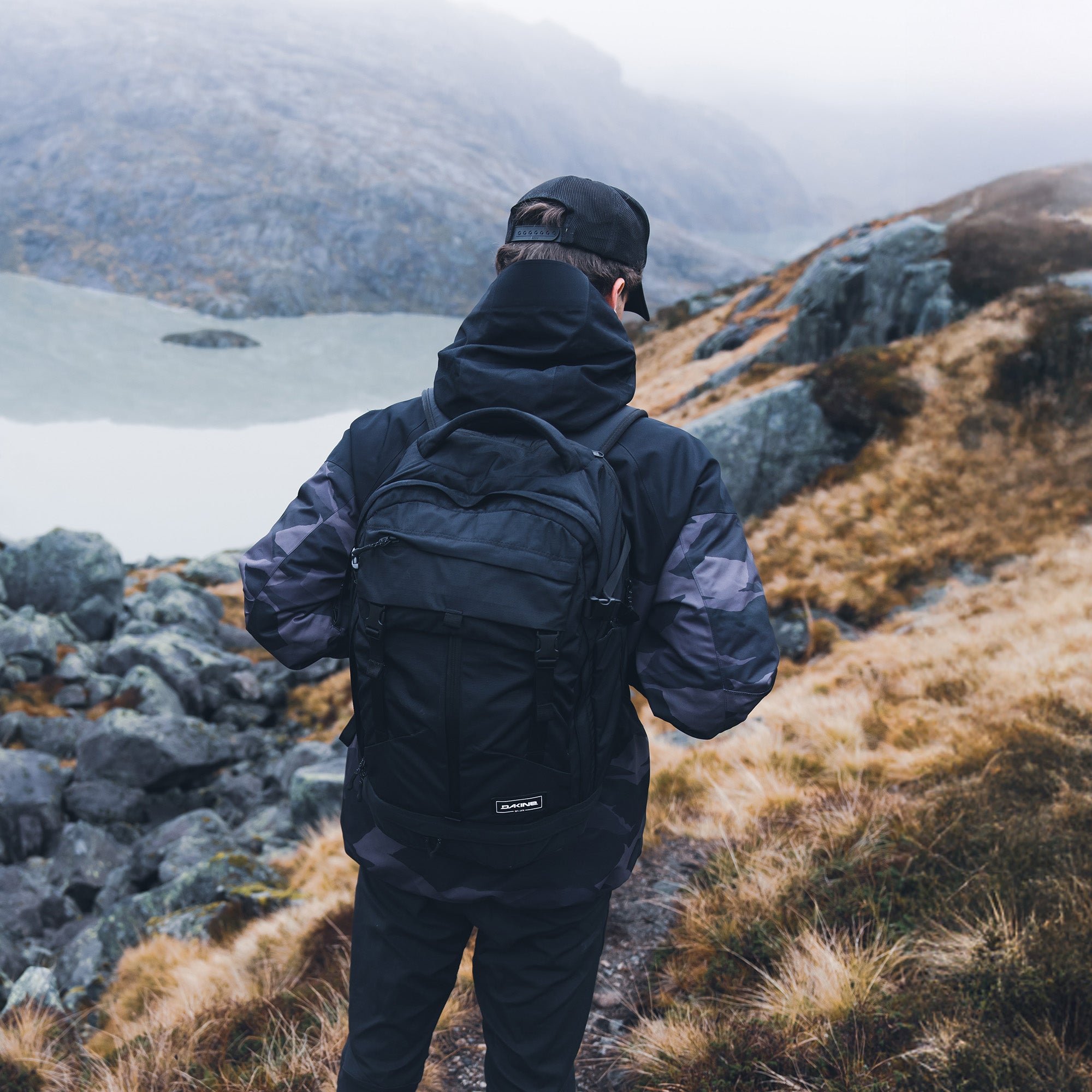 Verge 32L Black Ripstop Backpack - Lightweight Durable Hiking & Travel Backpack for Outdoor Adventures & Daily Commute