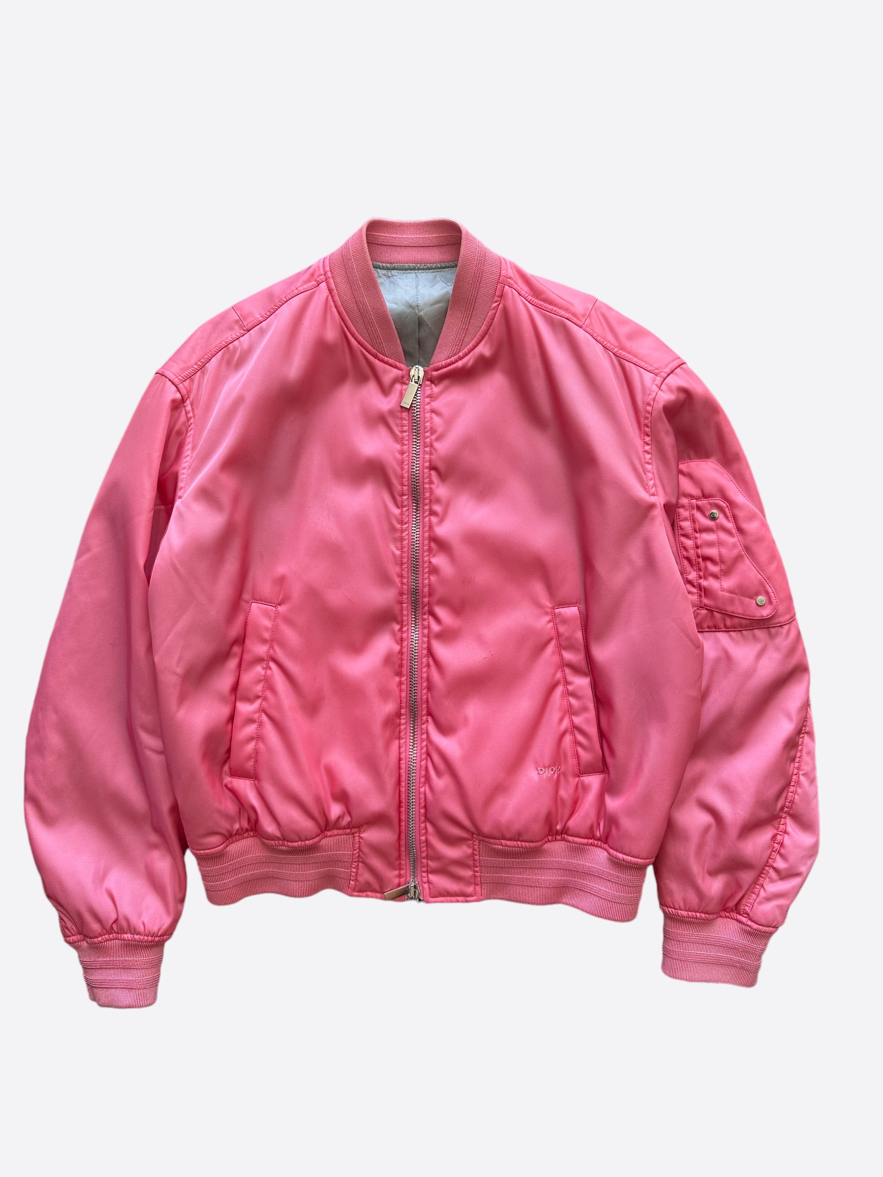 Dior Daniel Arsham Pink Logo Bomber Jacket for Men - Stylish Designer Coat for Fashion & Streetwear | Perfect for Casual Outfits, Parties & Date Nights