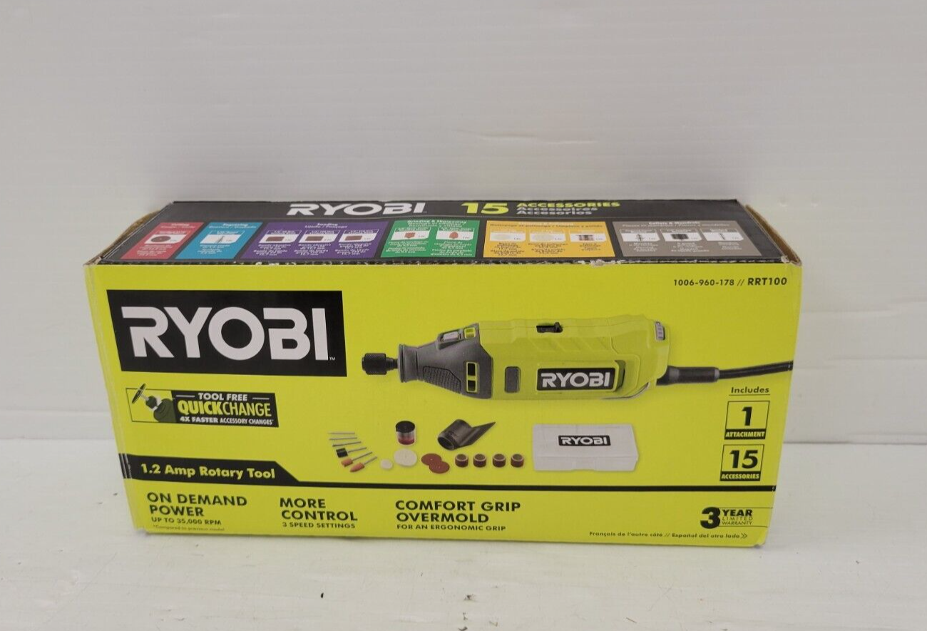 Ryobi RRT100 Multi-Tool with 2.0Ah Battery - Cordless Oscillating Tool for Wood Cutting, Sanding, Scraping | Perfect for DIY Home Improvement, Woodworking & Renovation Projects