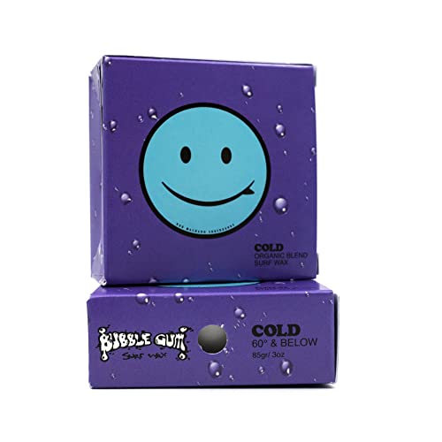 Organic Rob Machado Formula Cold Water Surf Wax - 6 Pack Bubble Gum Scent for Enhanced Grip & Performance | Perfect for Surfing, Skateboarding & Snowboarding