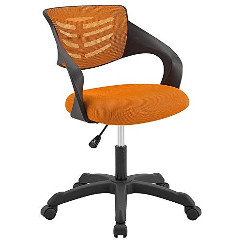 Scranton & Co Orange Mesh Ergonomic Adjustable Swivel Office Chair - Comfortable Support for Home & Office Workspaces