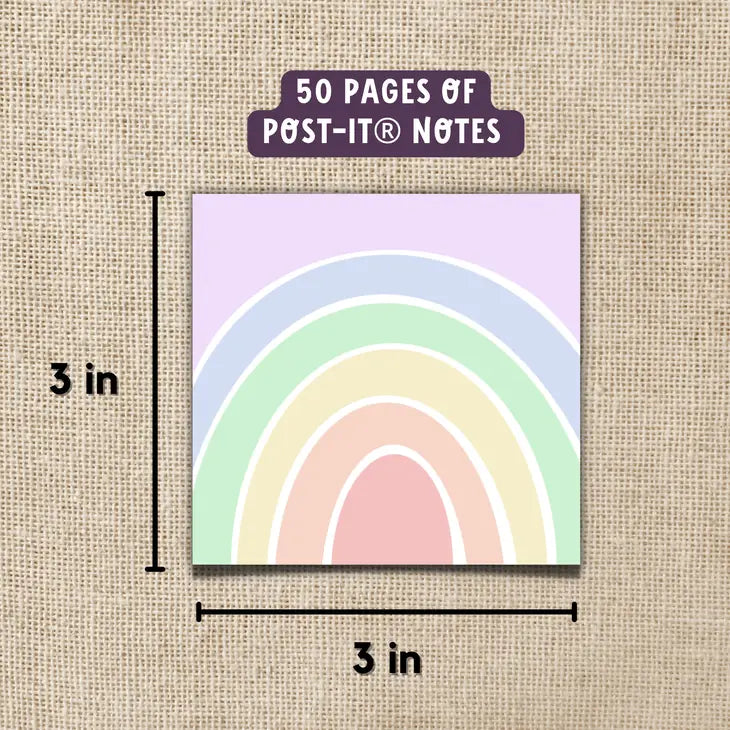 Colorful Rainbow Sticky Notes - 100 Sheets Self-Stick Memo Pads for Office, School & Home Organization - Perfect for Reminders, Planning & Creative Projects
