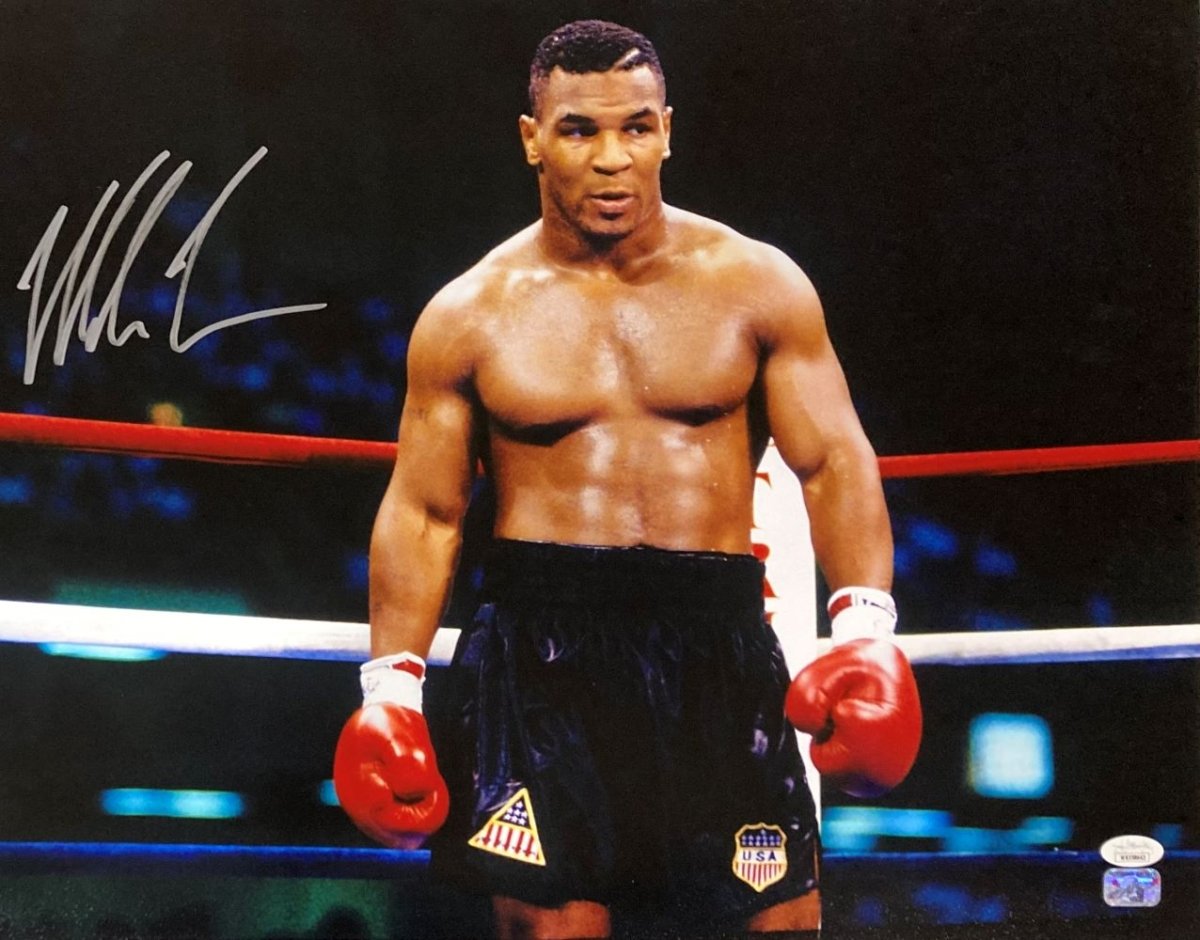 Mike Tyson Autographed Left 16x20 Boxing Stare Down Photo - JSA Certified Collectible for Boxing Memorabilia & Sports Fan Cave Decor