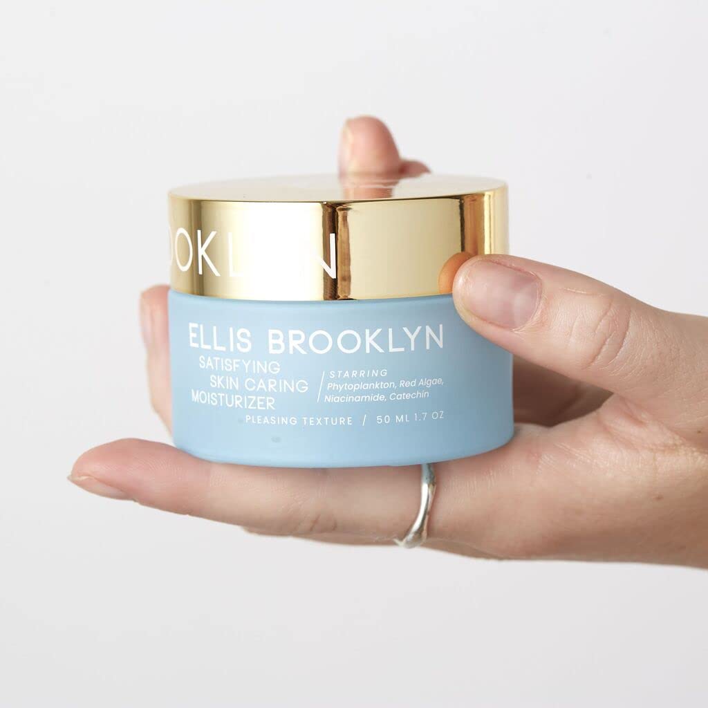 Ellis Brooklyn Satisfying Skin Care Moisturizer - Hydrating Face Cream with Squalane & Niacinamide for Dry & Sensitive Skin | Day & Night Facial Moisturizer for Women & Men | Perfect for Daily Skincare Routine & Makeup Prep