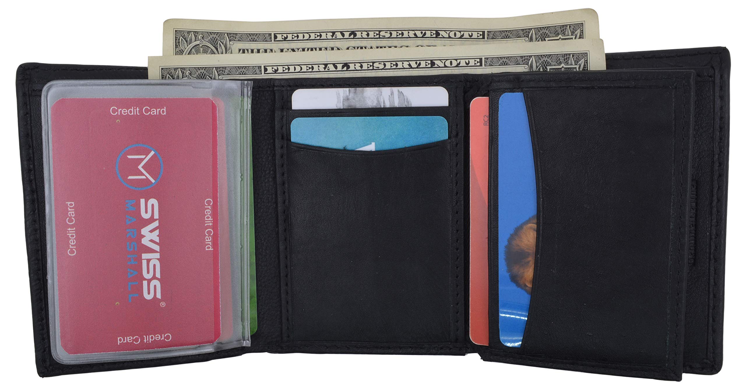 Premium RFID Blocking Leather Wallet for Men - Classic Trifold Design with Gift Box | Ideal for Travel, Business & Everyday Use