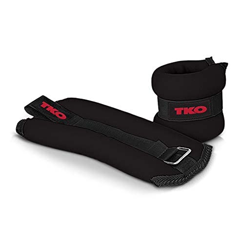 TKO Neoprene Wrist & Ankle Weights - Adjustable Fitness Weights for Home Workouts, Running & Strength Training