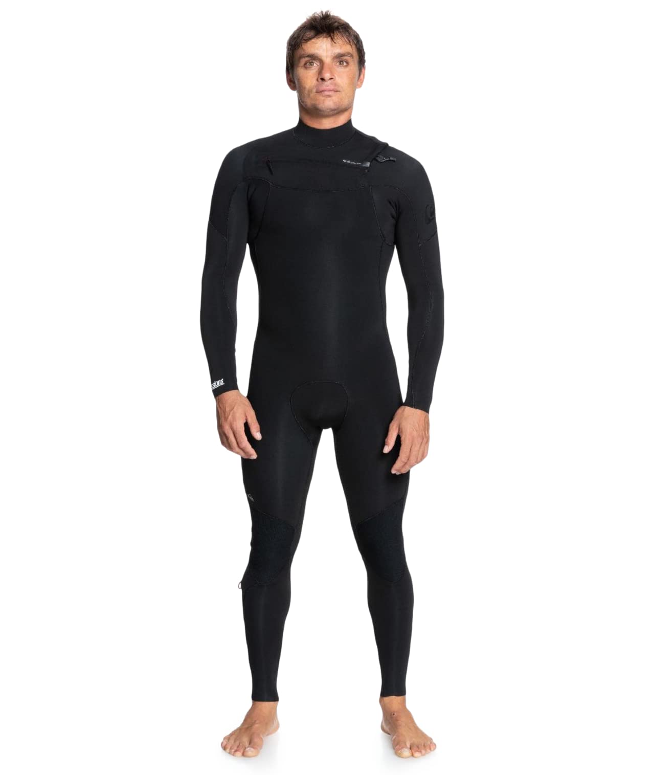 Quiksilver Men's 3/2mm Chest Zip Wetsuit - Full Body Neoprene Surfing Suit for Cold Water Surfing, Diving & Water Sports