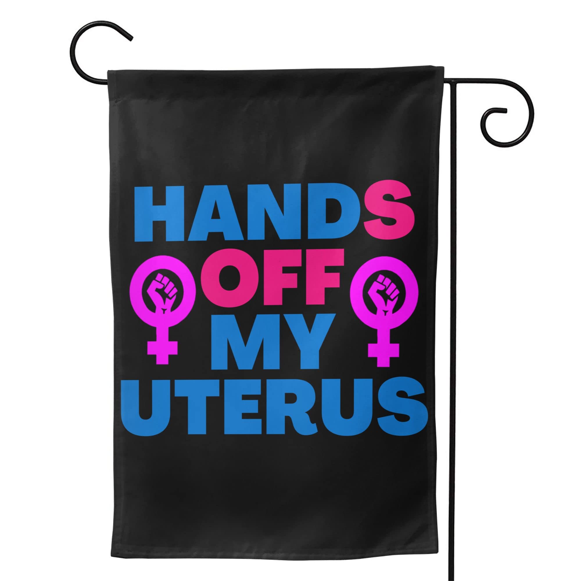 Pro Choice Women's Rights Garden Flag - 12.5x18 Inch Double Sided Outdoor Yard Sign - 'Hands Off My Body' Feminist Statement for Lawn, Wall & House Decor - Perfect for Political Rallies, Protests & Women's Empowerment Events