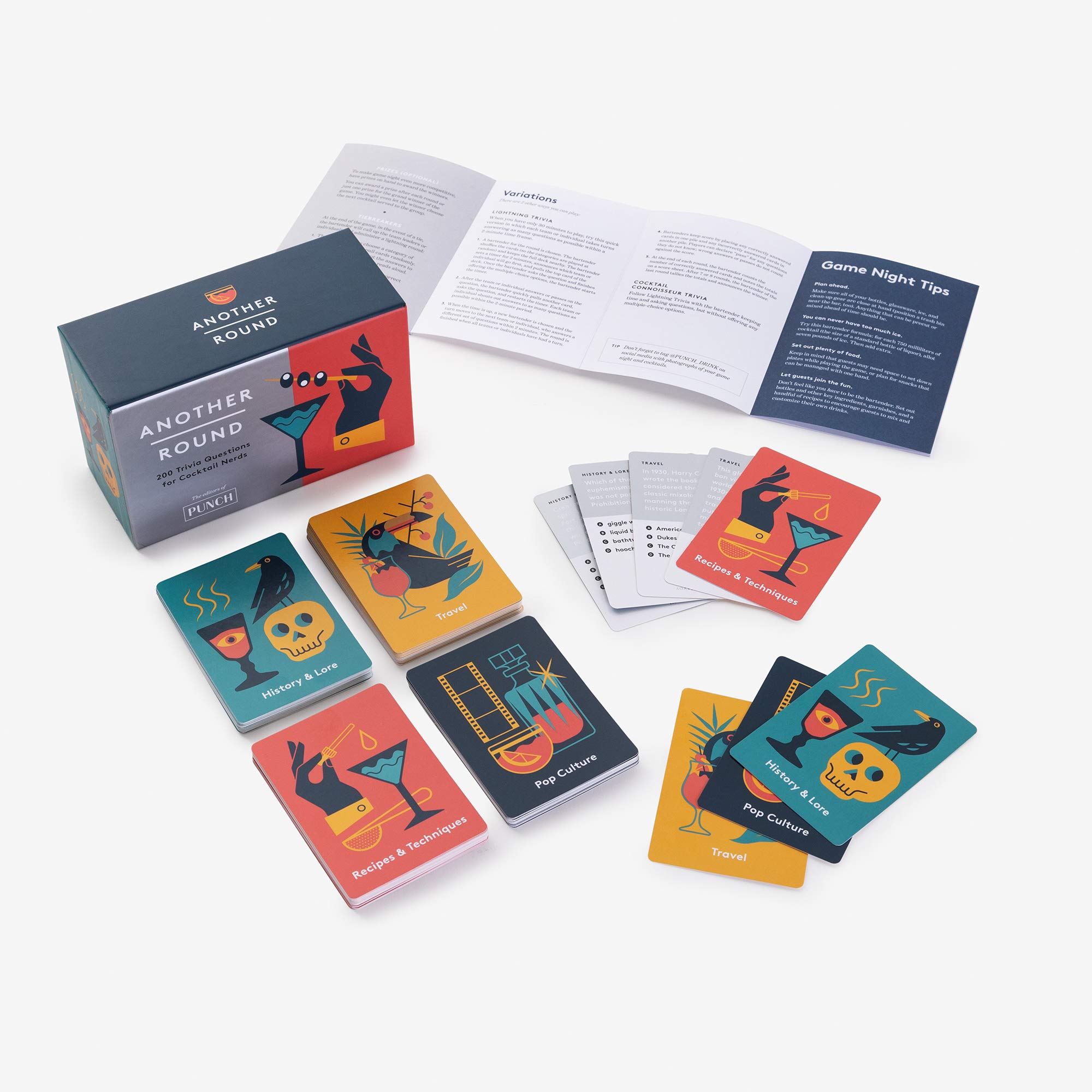 Clarkson Potter Another Round: 200 Cocktail Trivia Questions for Drink Enthusiasts - Fun Card Game for Parties, Bars & Game Nights