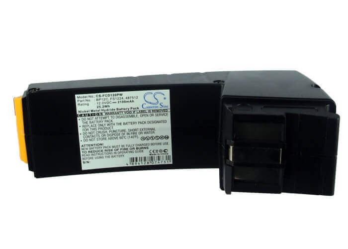 12V 2100mAh NiMH Replacement Battery for Festool Power Tools - Compatible with Models 486831, 488844 (25.2Wh) - Perfect for Drills, Saws & Cordless Tools in Construction & DIY Projects